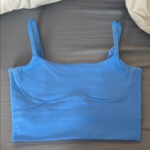 Blue Cropped Tank Top